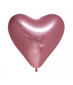 Flotte pink hjerteballoner til luft og helium.
