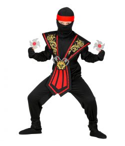 Sejt Ninja kostume med brystpanser og våben.