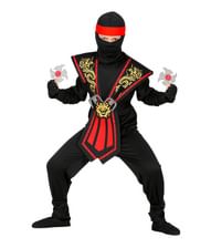 Sejt Ninja kostume med brystpanser og våben.