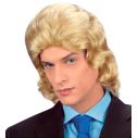 Flot blond halvlang paryk til 70er - 80 er udklædningen.