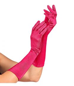 Hot pink lange hansker.