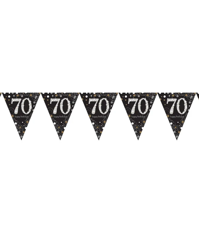 Flot vimpelguirlande med 70 års flag