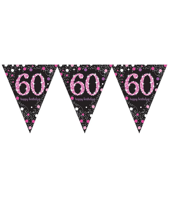 Pink guirlande til 60 års fødselsdag