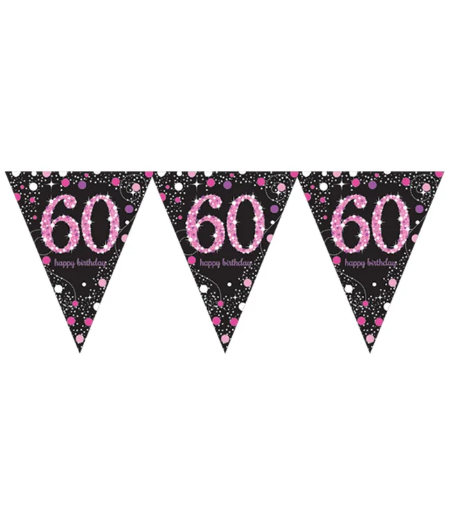 Pink guirlande til 60 års fødselsdag