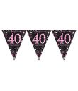 Vimpelguirlande 40 år Pink Sparkling
