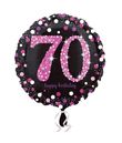 Folie ballon 70 år Pink Sparkling