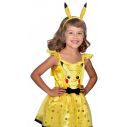 Flot Pikachu kjole med hårbøjle med ører.