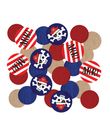 Flot rund konfetti med pirat motiver