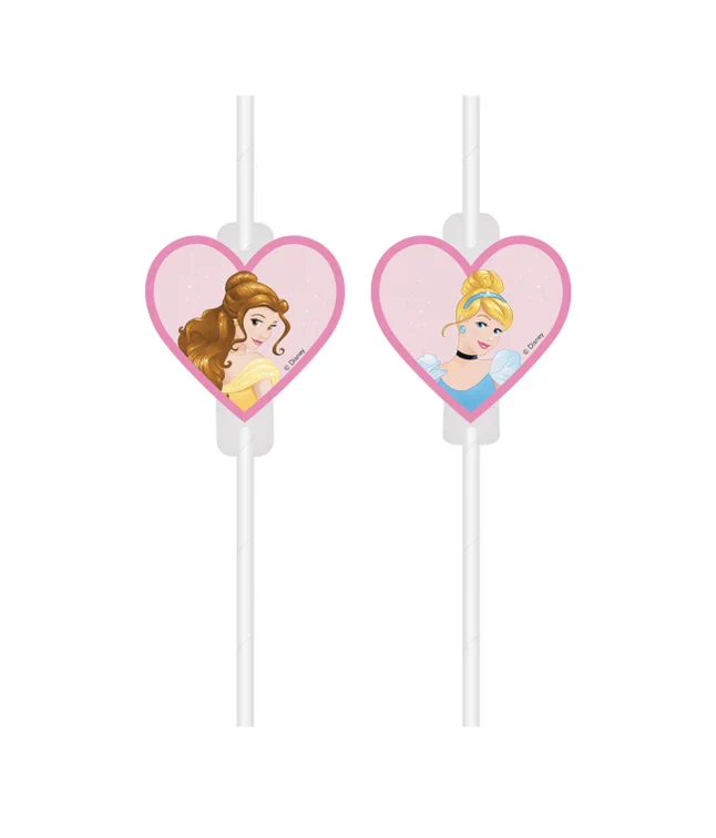 Flotte papirsugerør med Disney Prinsesser.