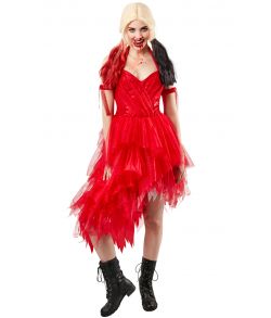 SQ2 Harley Quinn rød kjole.