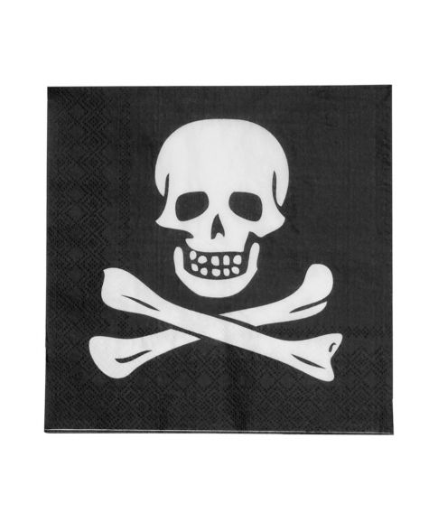 Pirat servietter med dødningehoved.