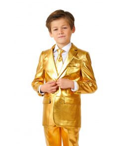 Guld jakkesætte til drenge str. 98 - 128 cm