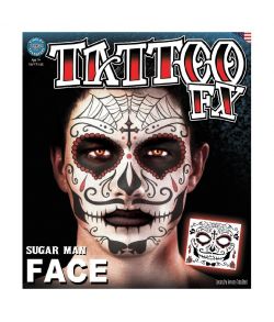 Flot Sugar Skull ansigts tatovering til De dødes dag. 
