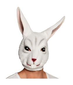 Flot hvid kanin maske i latex.