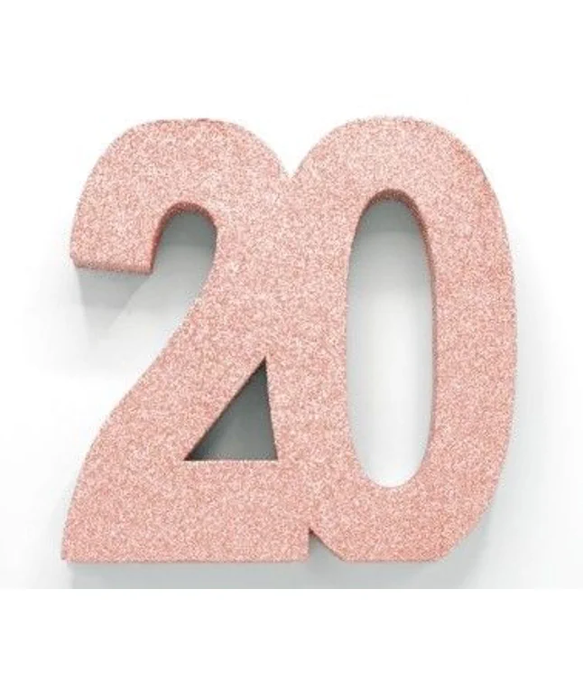Flot rose gold tal borddekoration 20.