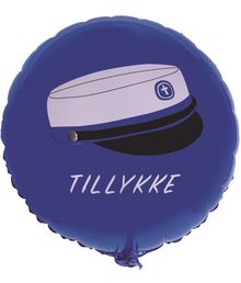 Folieballon studenterhue blå 45 cm