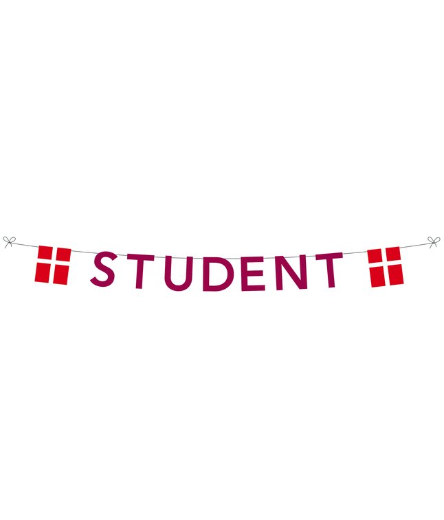 Guirlande STUDENT rød
