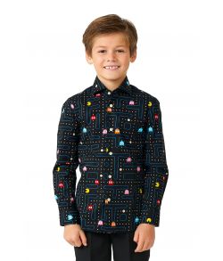 Sjov skjorte med Pac-Man  str. 98 - 128 cm