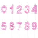 Flot pink tallys med 0 - 9.