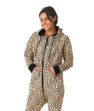 Flot Onesie med leopard mønster.