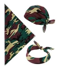 Camouflage bandana.