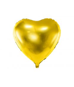 Folieballon guld hjerte 