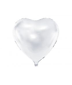 Folie ballon Hvid hjerte 61 cm