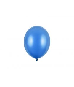 Flotte 100 stk små blå balloner med metallic look. 