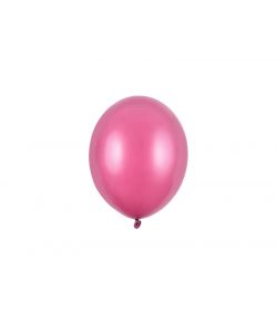 100 stk små hot pinke balloner med metallic look.