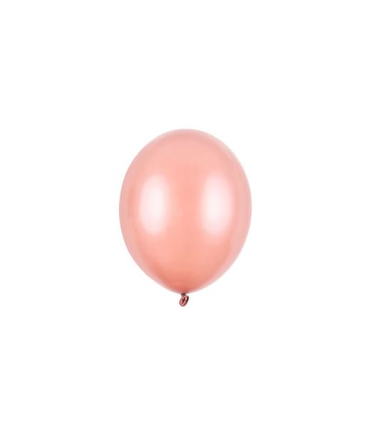 Flotte 100 stk små rose gold balloner med metallic look.