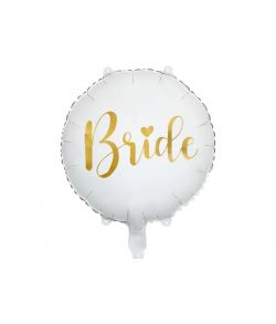 Folieballon Bride hvid 