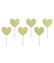 Cupcake topper hjerter i guld