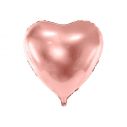Folieballon hjerte Rose Gold 72x73