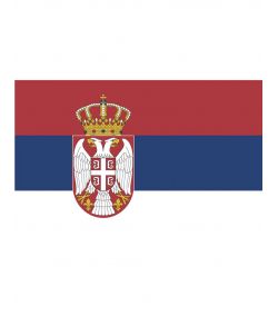 Flot Serbien flag i polyester. 