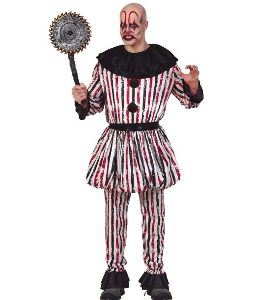 Uhyggeligt klovne kostume til mænd.