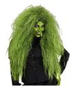 Stor grøn hekseparyk med vildt hår. 