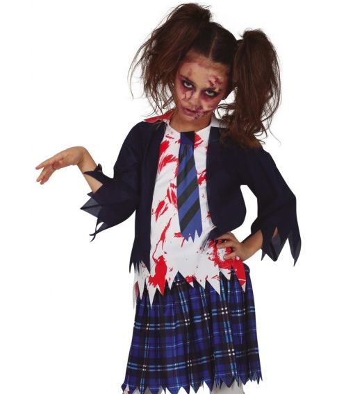 Zombie skolepige kostume.