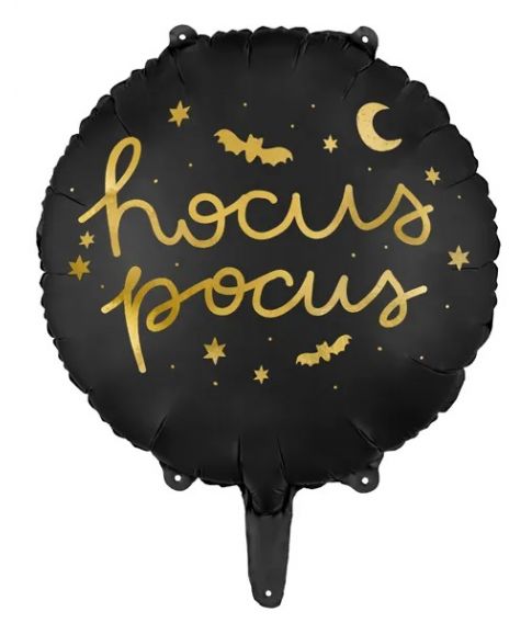 Sort folieballon Hocus pocus.