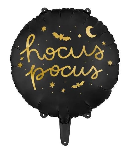 Sort folieballon Hocus pocus.