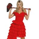 Flot røde kjole til Harley Quinn udklædningen.