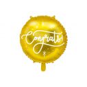 Flot Congrats! guld folieballon