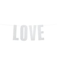 Flot LOVE banner med glimmer