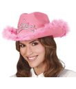 Pink Cowboyhat med diadem.