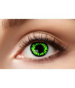 Sorte og grønne kontaktlinser