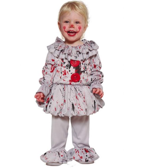 Crazy clown baby kostume.