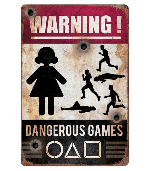 Advarselsskilt om farligt spil