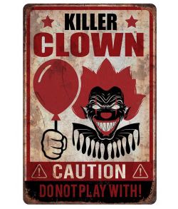 Advarselsskilt Killer clown.