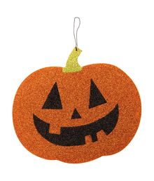 Glimmer græskar skilt 28x24 cm