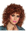 Brun paryk med krøller.