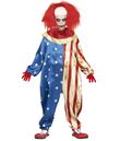 Patriotisk klovn kostume.